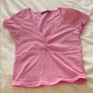 Brandy Melville Pink Cinched Pink Top